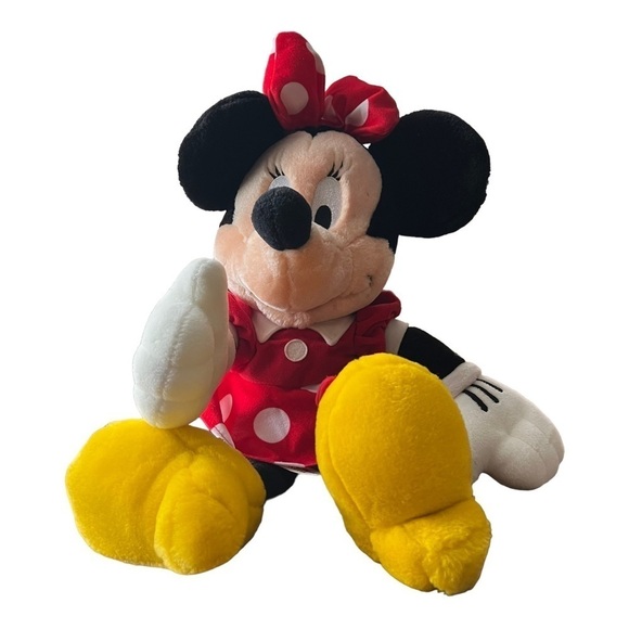 Walt Disney World Minnie Mouse Plush Stuffed Animal Bow Polka Dot Dress  18"‎ - Picture 1 of 10